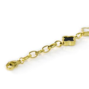 8-贝母幸运四叶草熊猫色手链-4