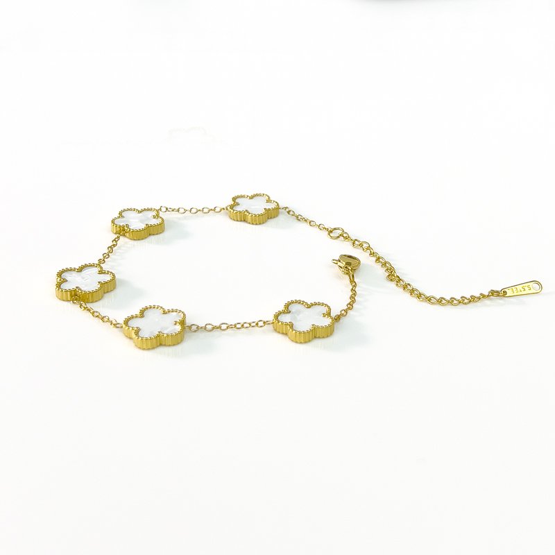 Second image of Lucky Five-Leaf Clover Bracelet