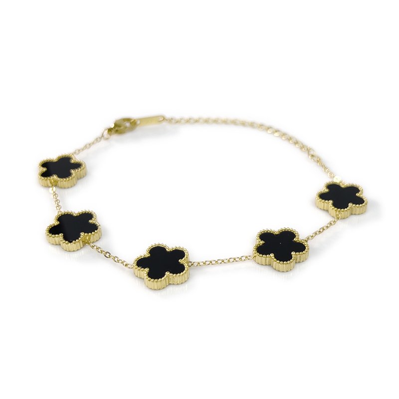 Lucky Five-Leaf Clover Bracelet