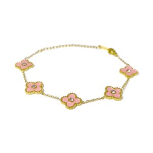 四叶草单面镶钻手链-1