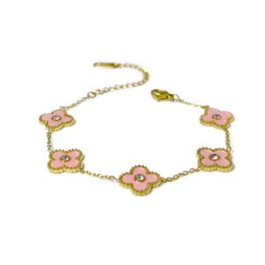 四叶草单面镶钻手链-2