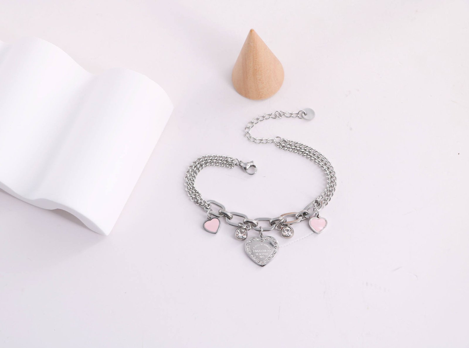 Rose Gold Leaf Cluster Adjustable Bracelet