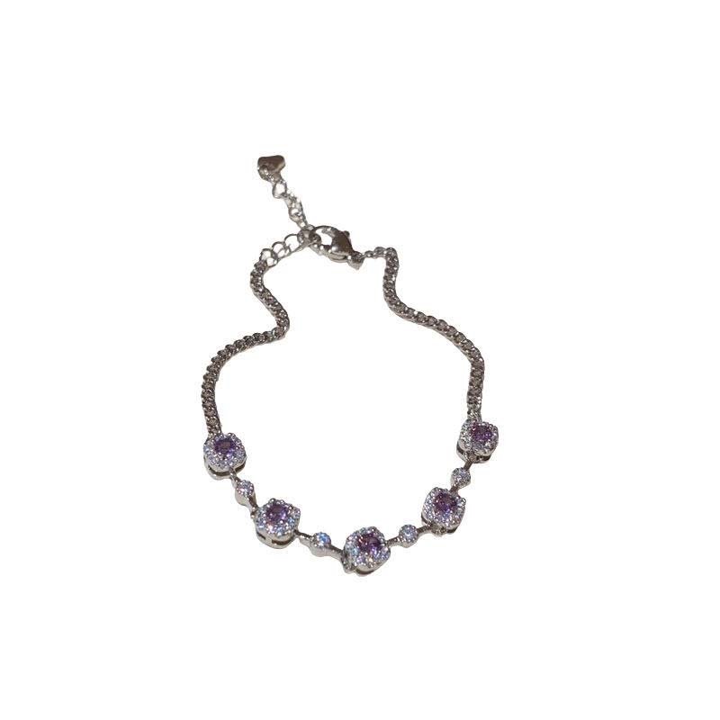  dreamy amethyst-zircon chain bracelet,