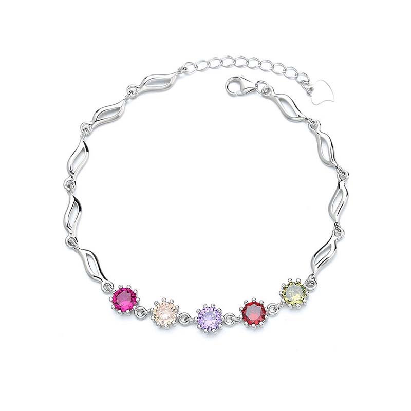 Second image of Heart-shaped Red Crystal Bracele