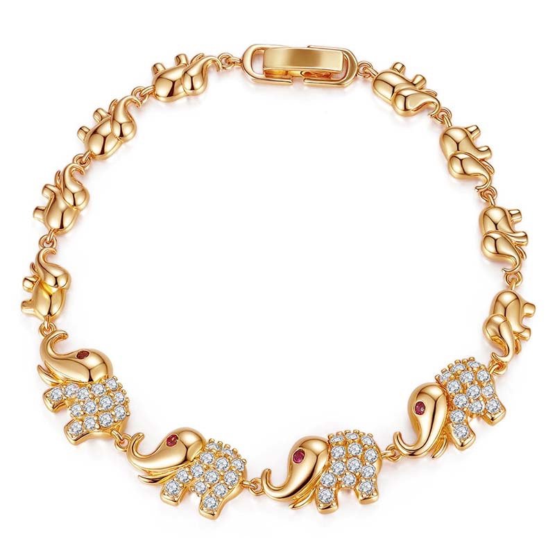 golden elephant-themed bracelet