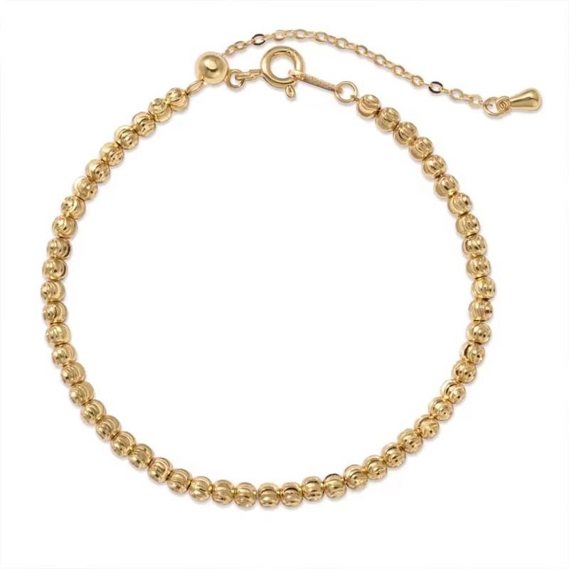 beaded-texture metal bracelet