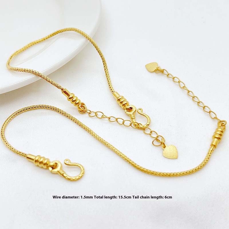 Second image of gold braided adjustable bracelet