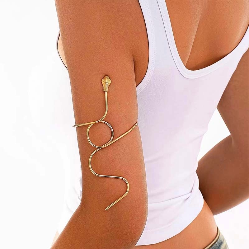 Second image of Snake-Shaped Arm Cuff Bracelet