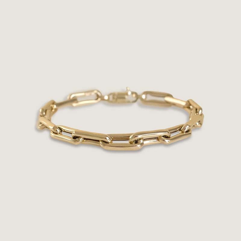 Rectangular Link Metal Bracelet