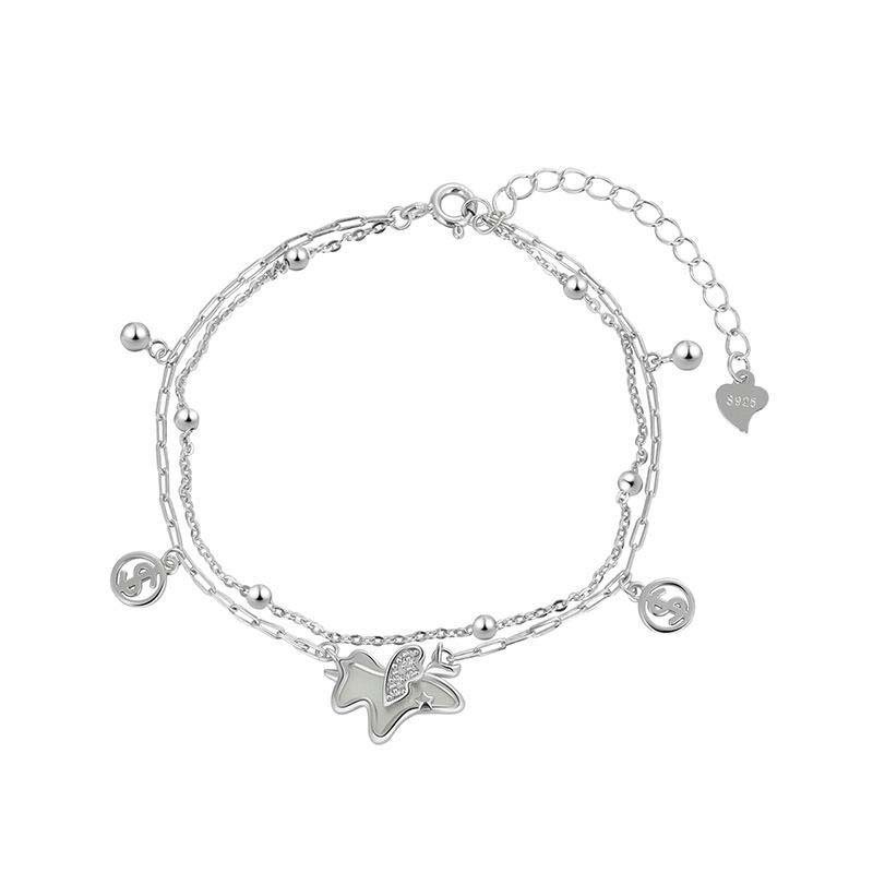 Double-Layer Butterfly Dainty Bracelet