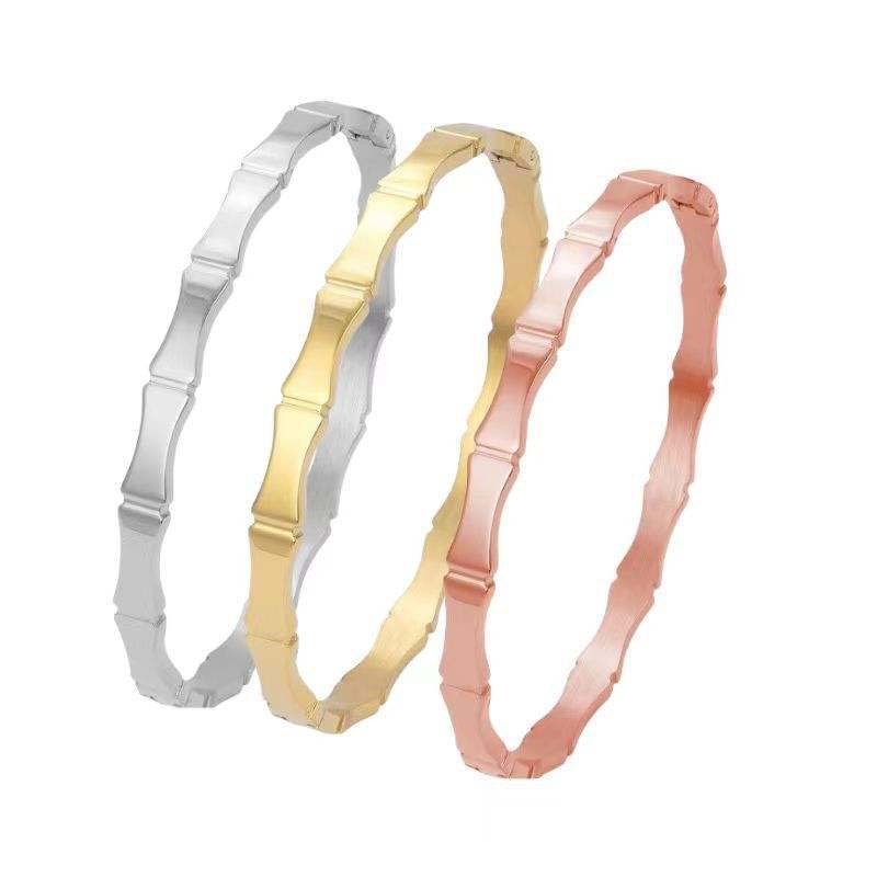 Bamboo-Joint Texture Closed Bangle